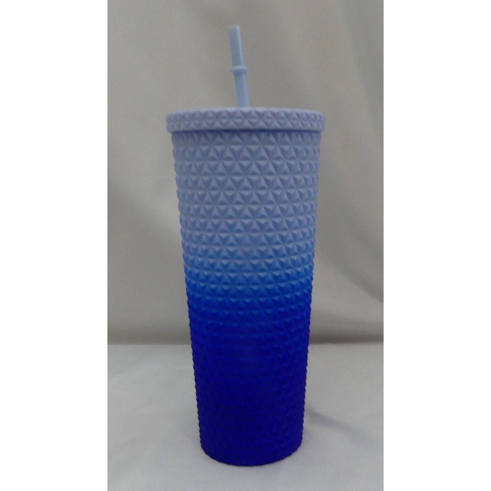 Mainstays Texture Tumbler Unisex 26oz Blue Ombre Studded Geometric Grid S561